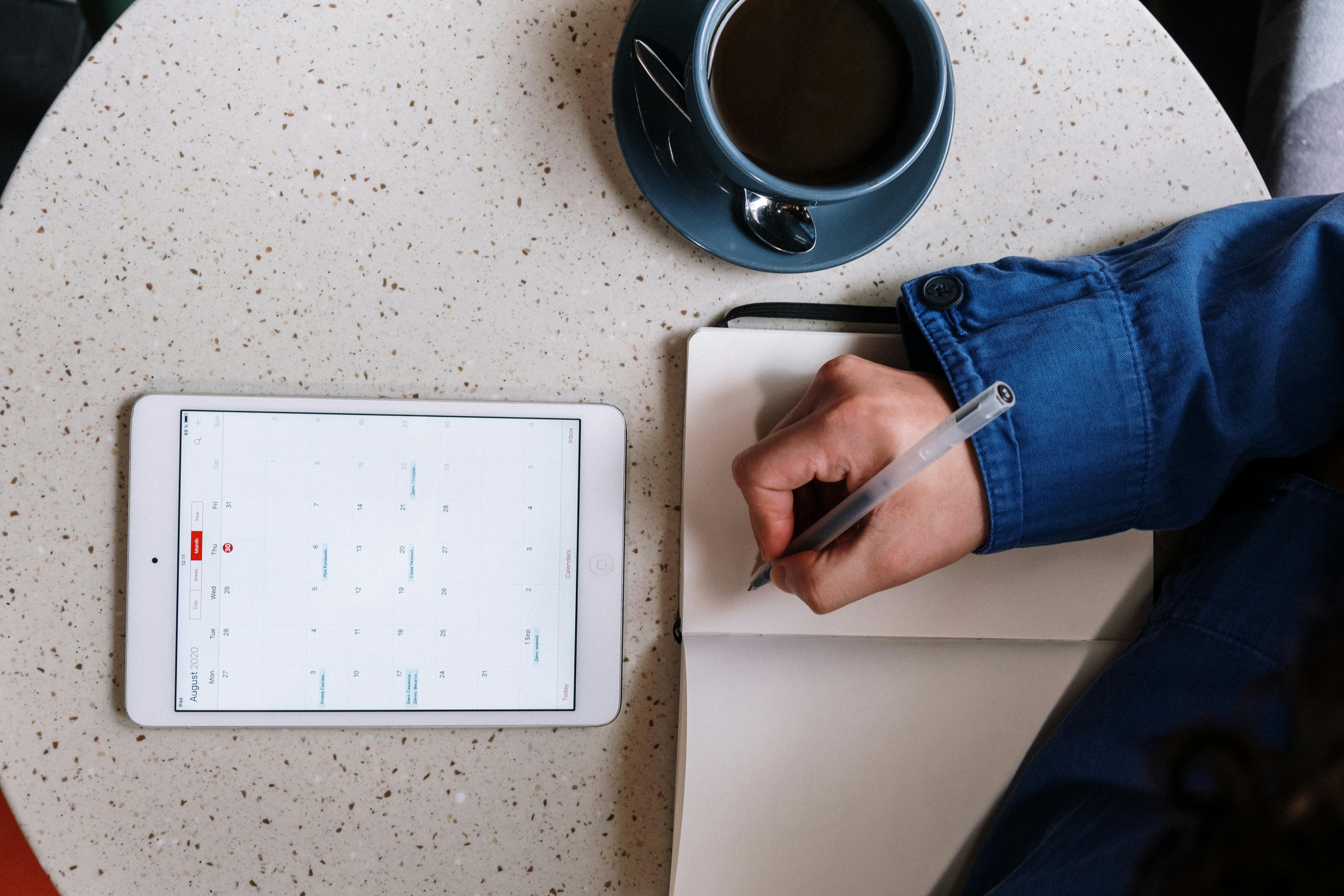 social media content calendar workspace