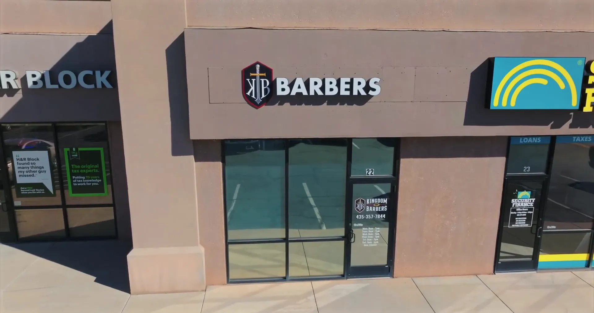 Kingdom Barbers exterior and interior