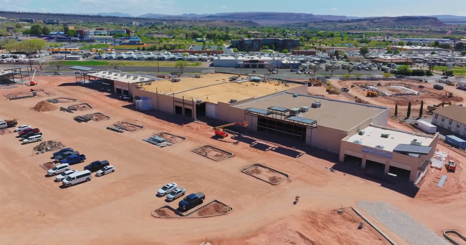 St. George Place construction site with new elevations