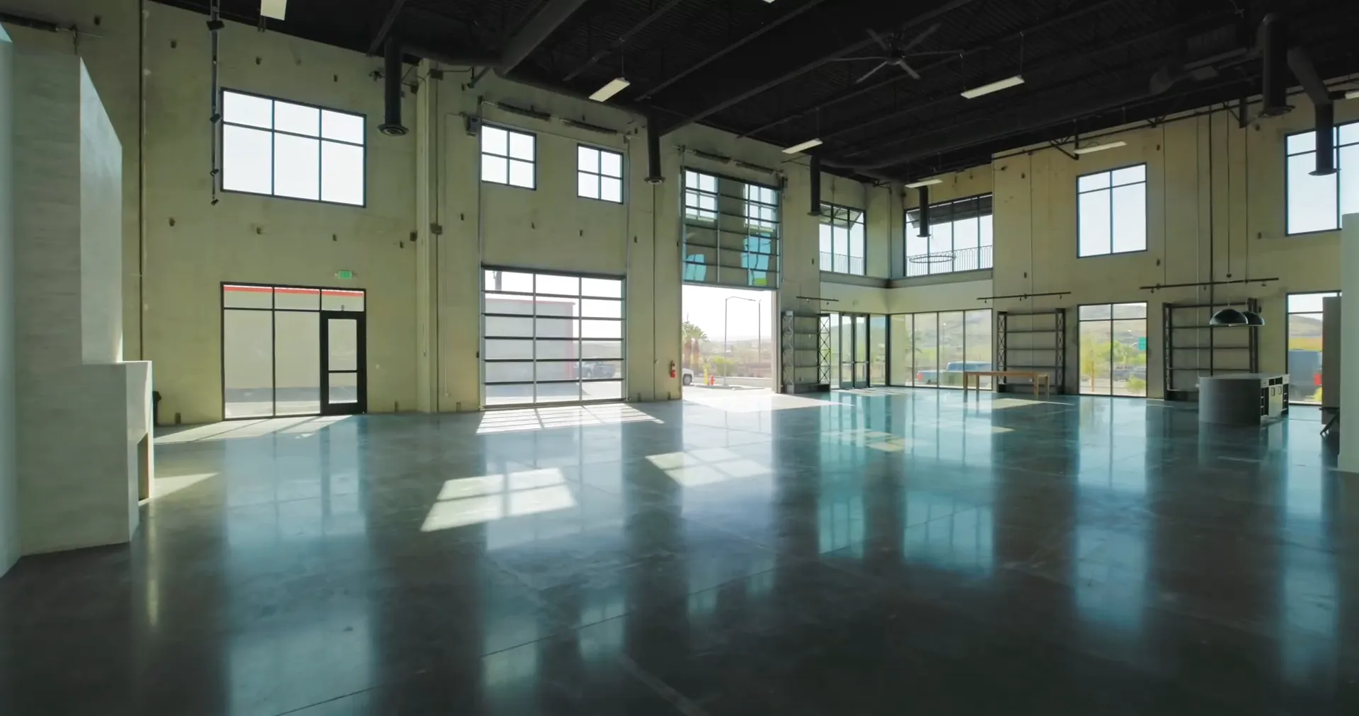 Blackill Event Venue interior with mezzanine