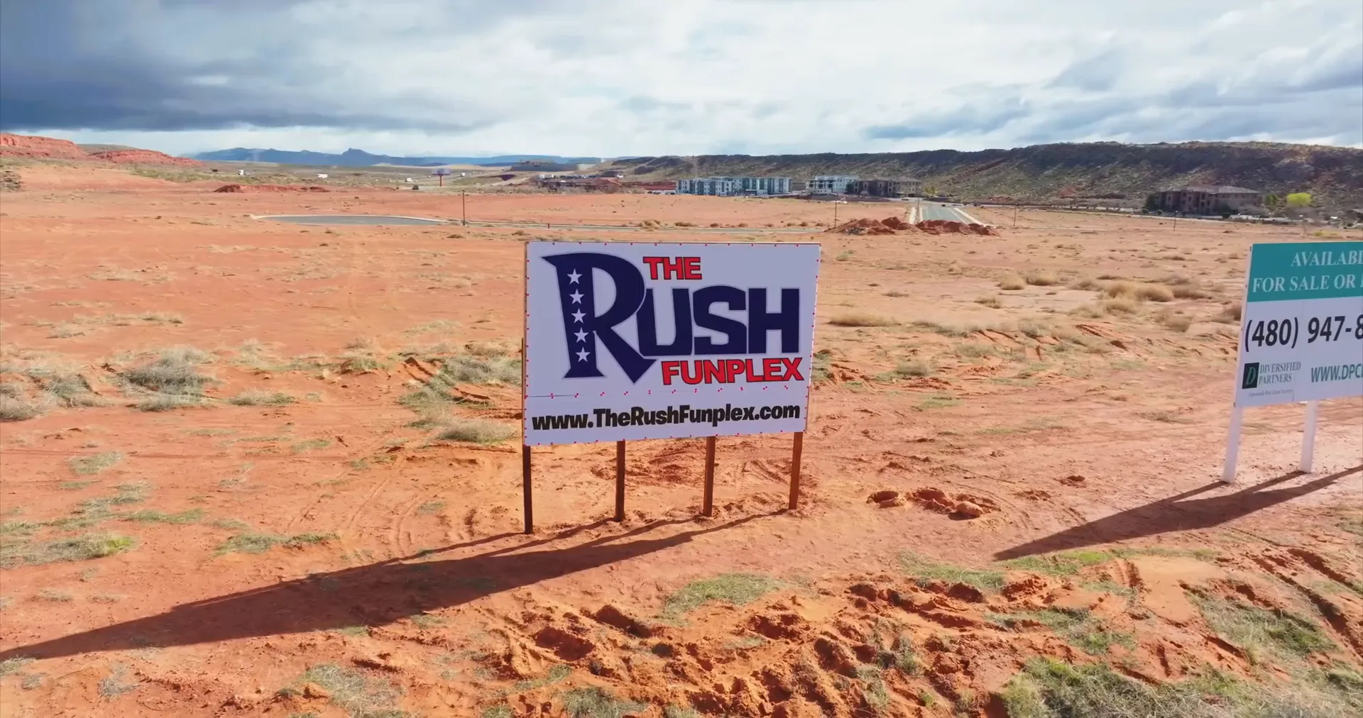 Rush Funplex signage near Hurricane Exit 16