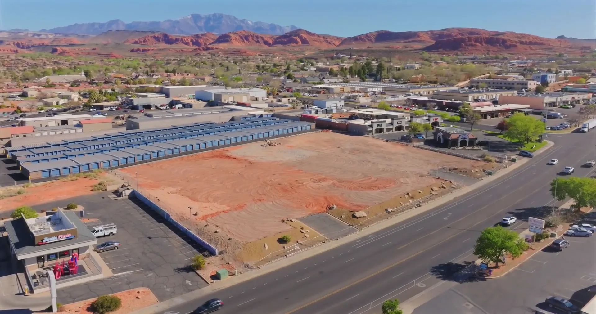Demolition site of Sunset Bowling Alley