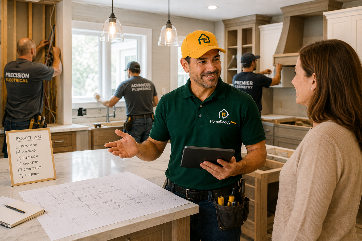 HomeDaddy's vetted network of licensed professionals behind your dedicated handyman