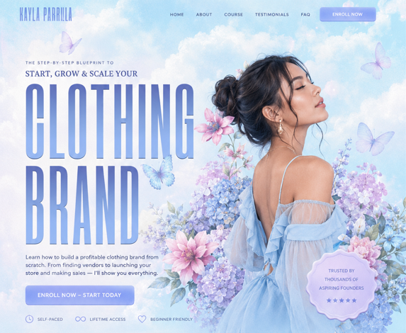Course Selling Landing Page, Funnels
