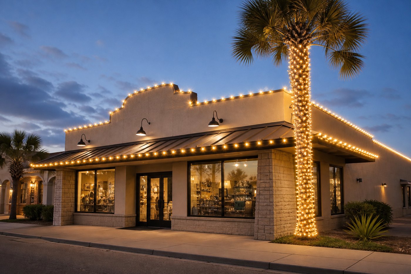 Commercial Christmas Light Installation in Corpus Christi