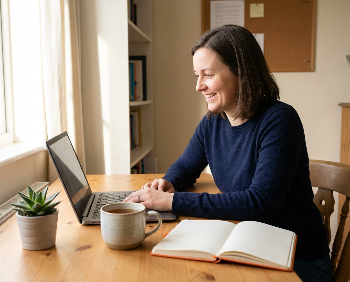 IT freelancer reviewing bookkeeping records and tax compliance documents on a laptop
