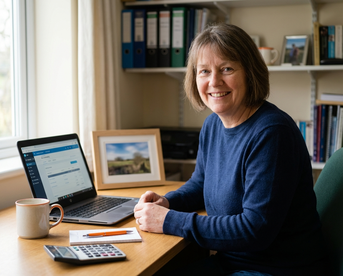 Ben Kennell, bookkeeper in Ipswich, Suffolk, working on small business accounts via Xero