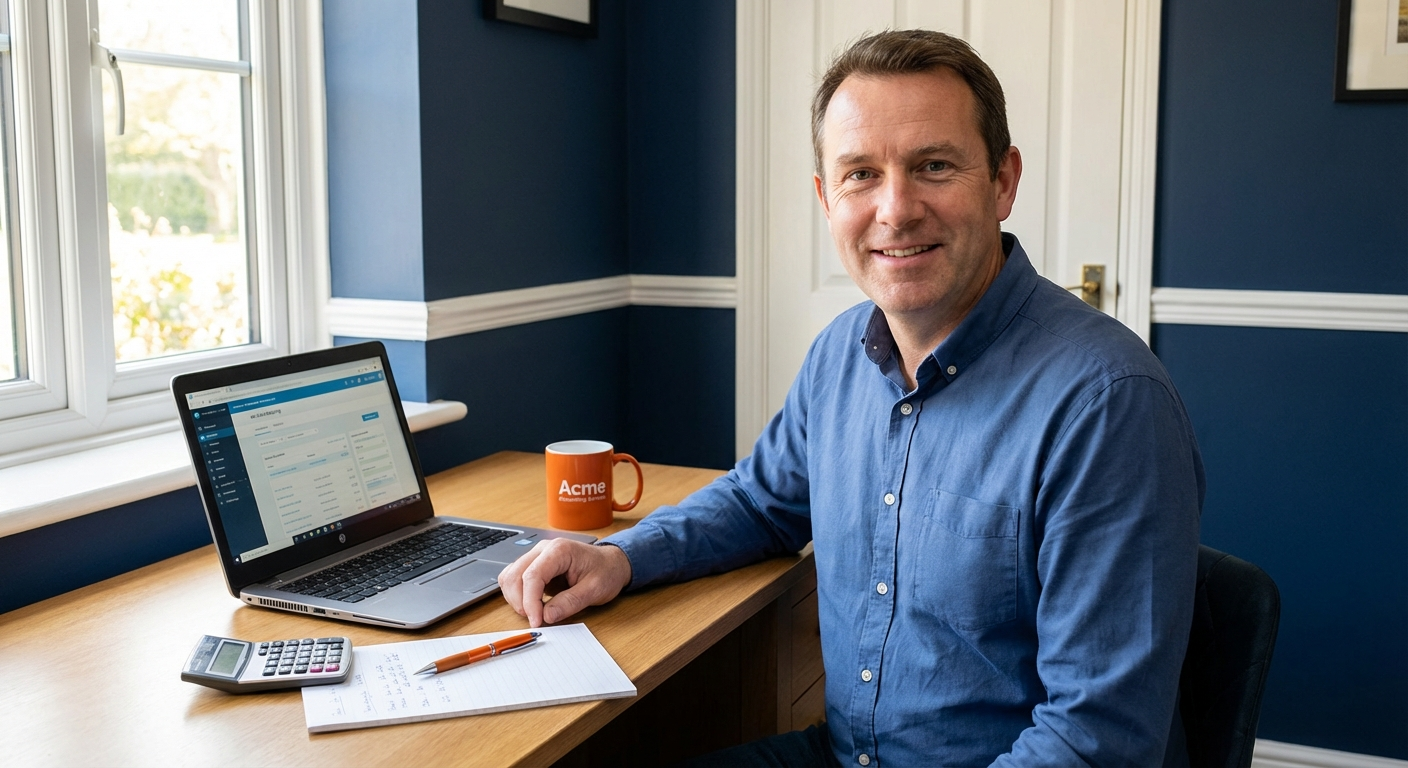 Small business owner reviewing financial records and wondering whether to hire a bookkeeper