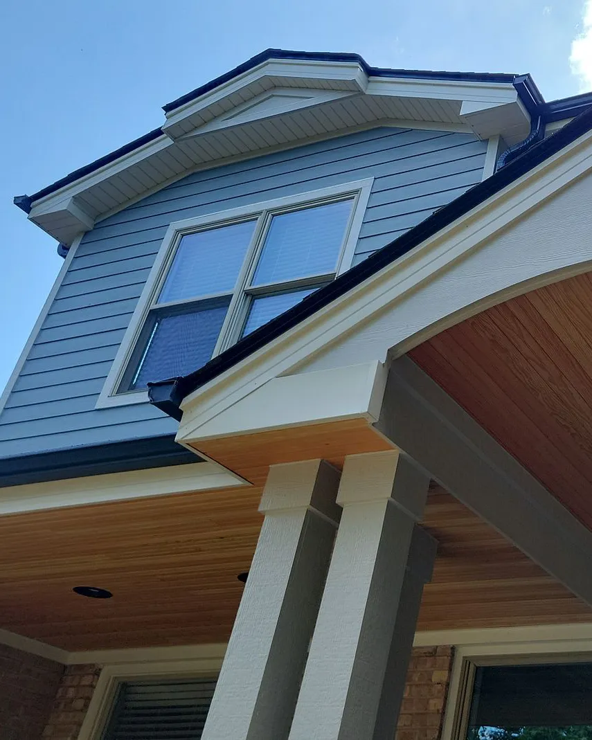 High-end suburban home exterior transformation