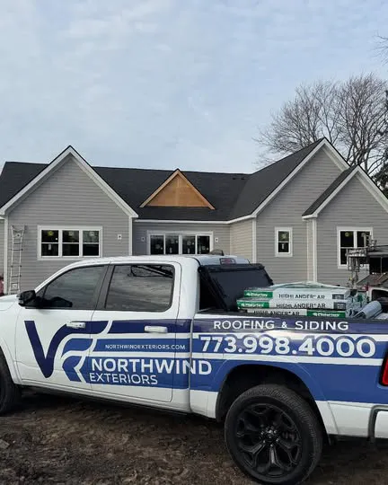 Suburban home with upgraded roofing system