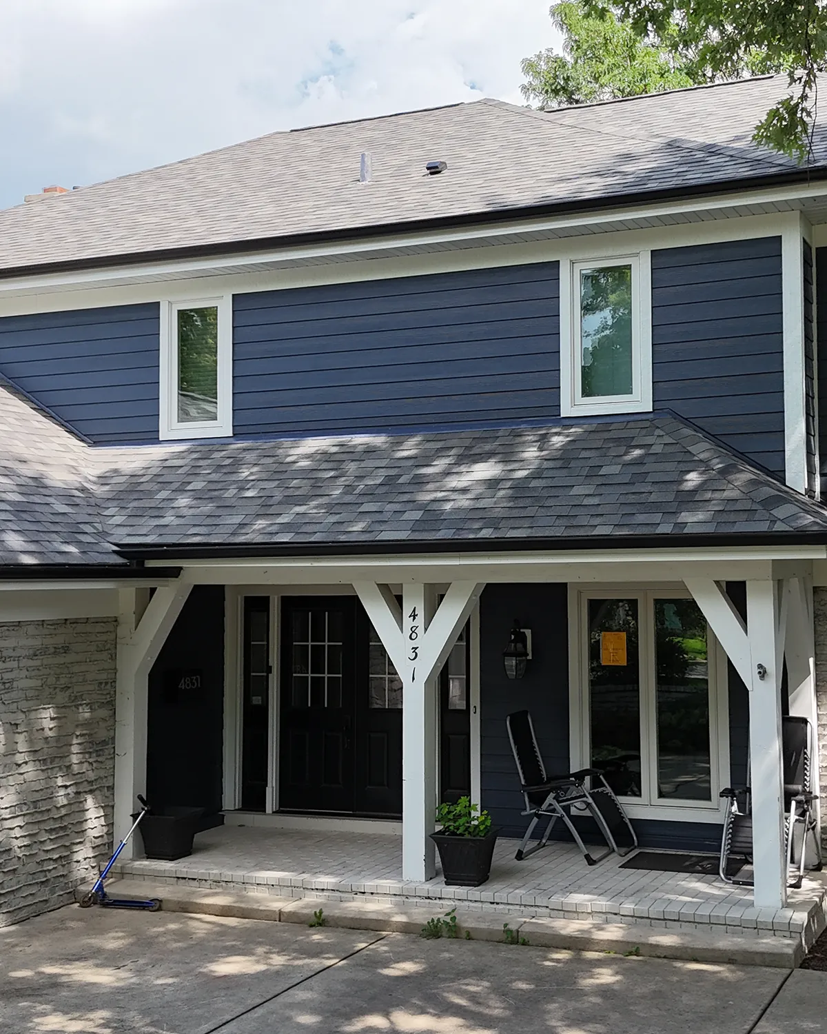 Modern house with premium roofing and siding details