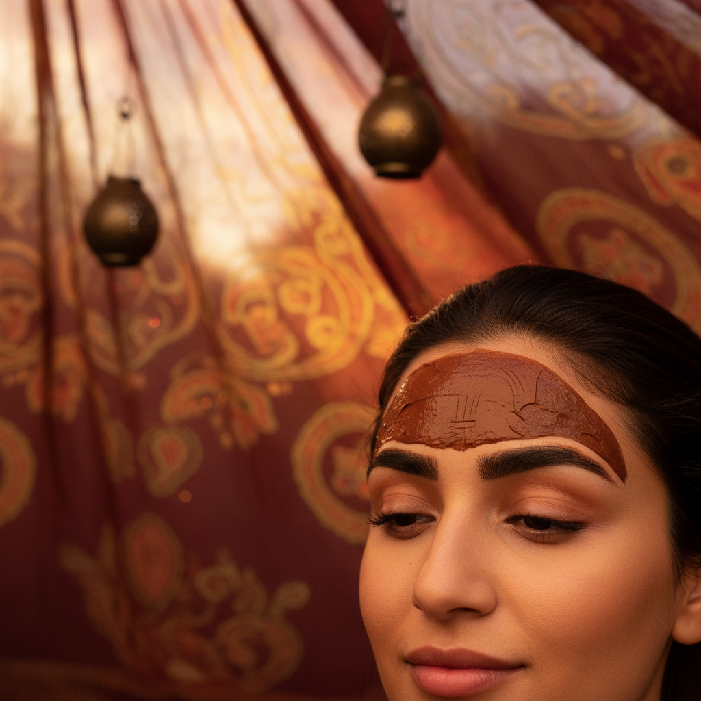 henna tented eyebrows