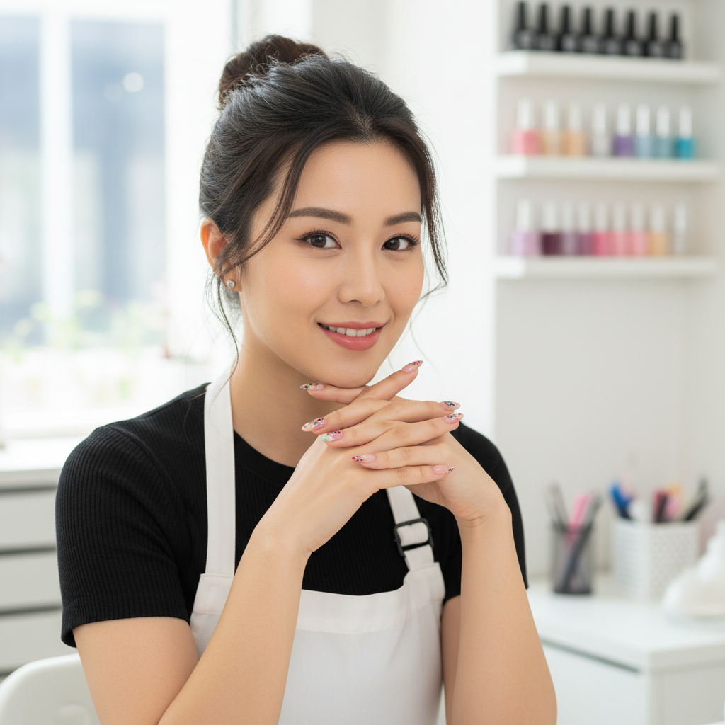 headshot for a nail artist