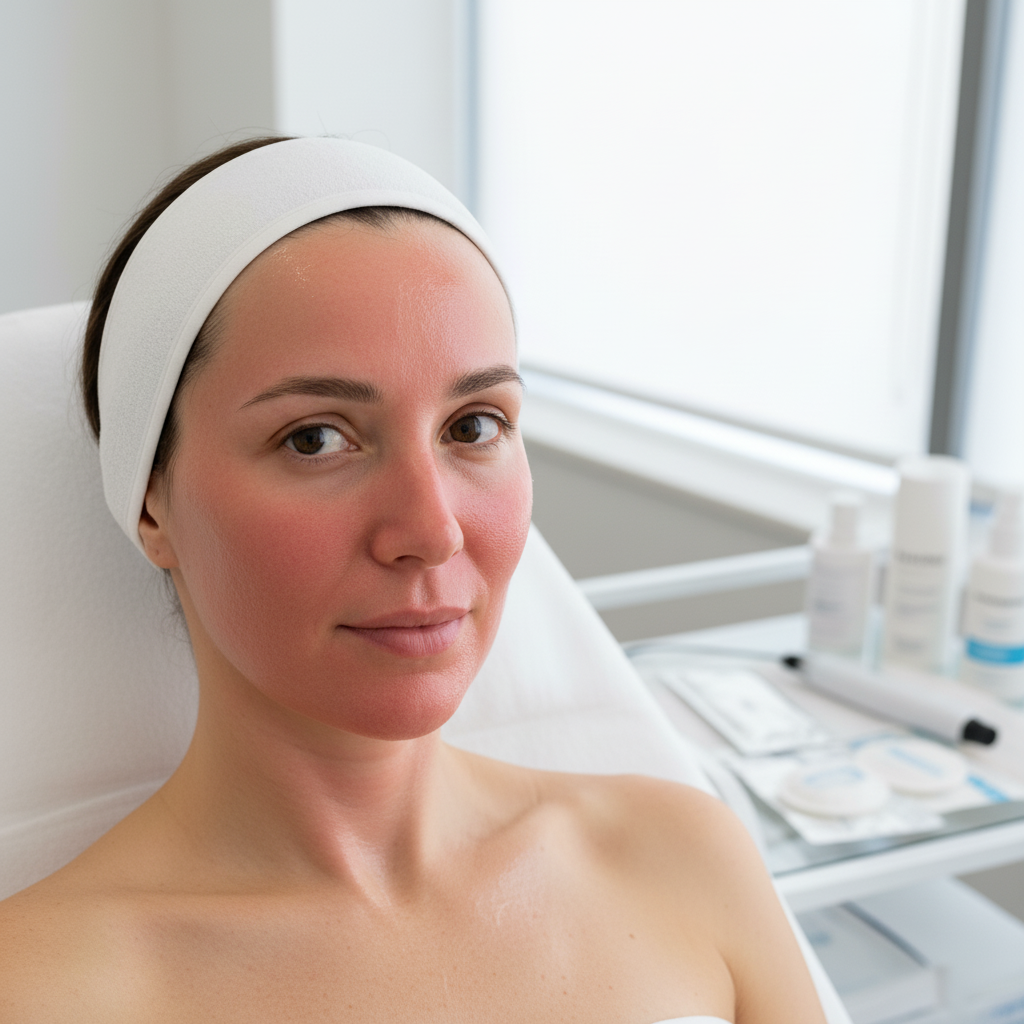 reference woman, after microneedling