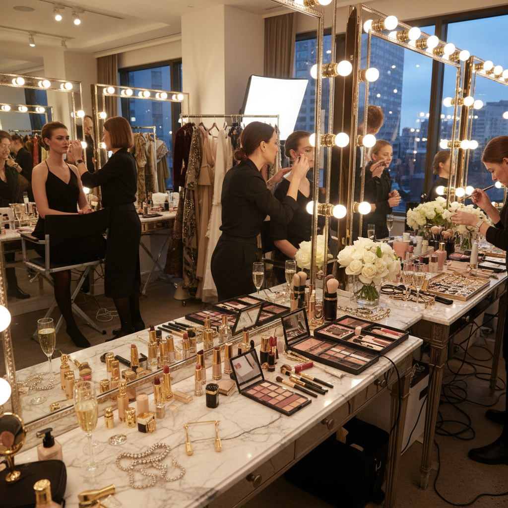 Behind the scenes luxury makeup