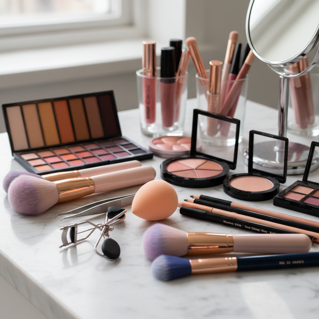 Makeup tools editorial