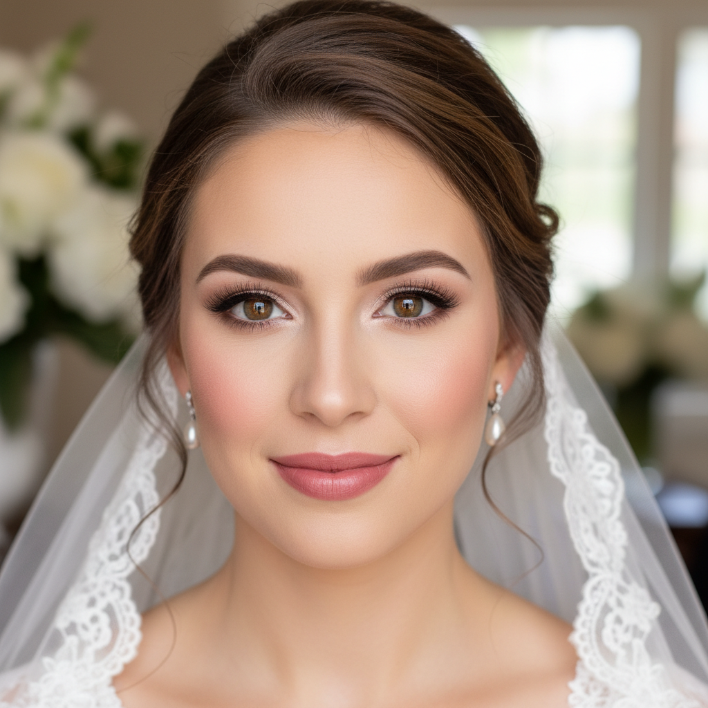 Classic bride makeup