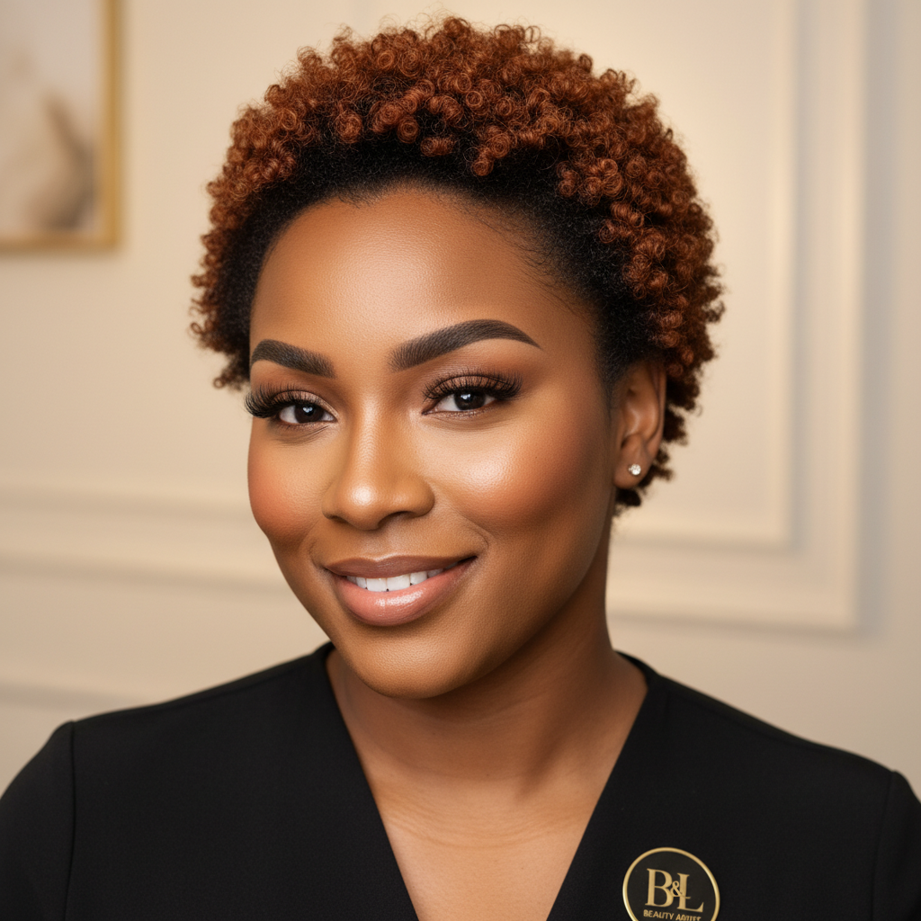black brow and lash artist headshot