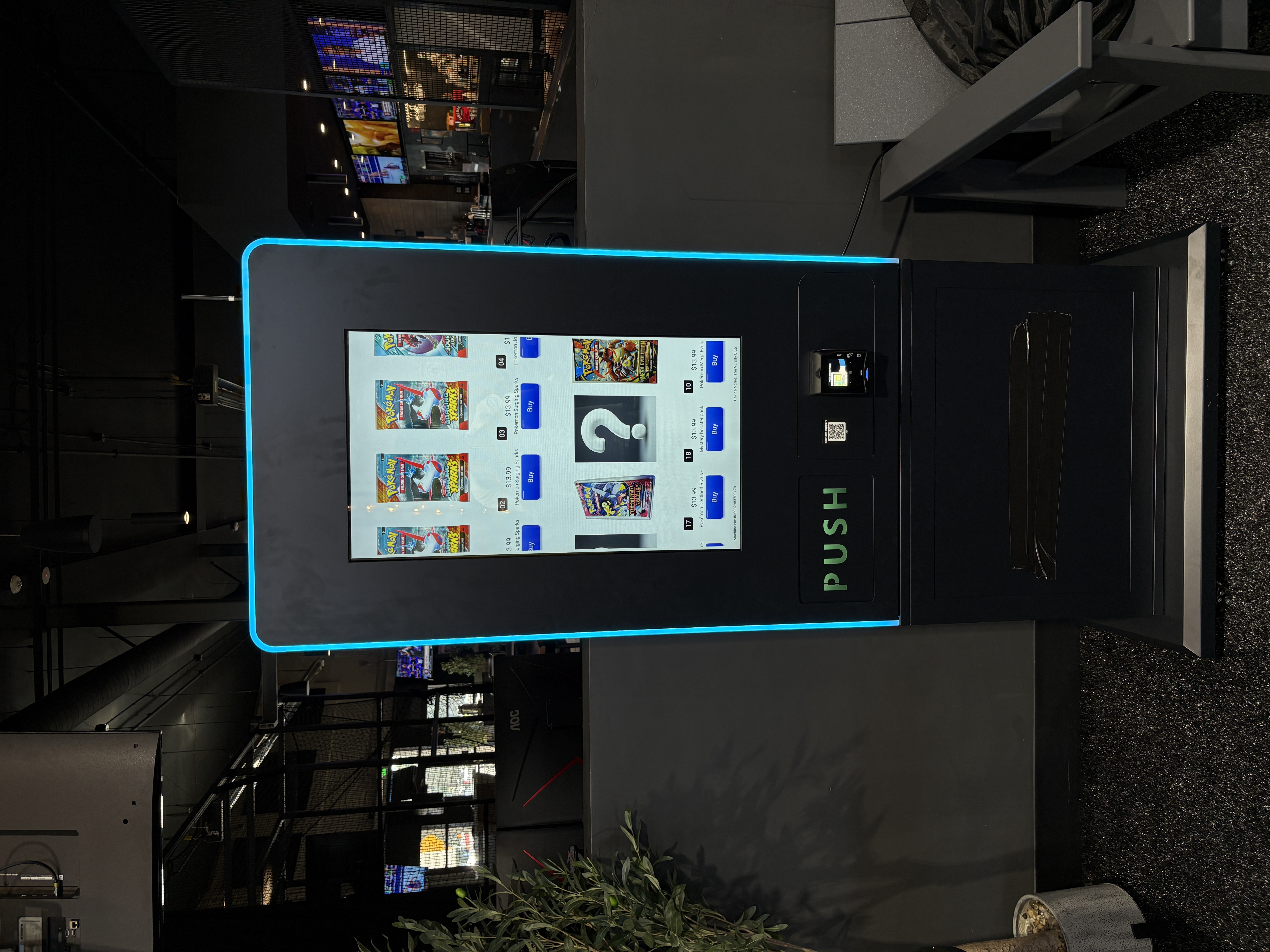 Card vending machine placement in local venue