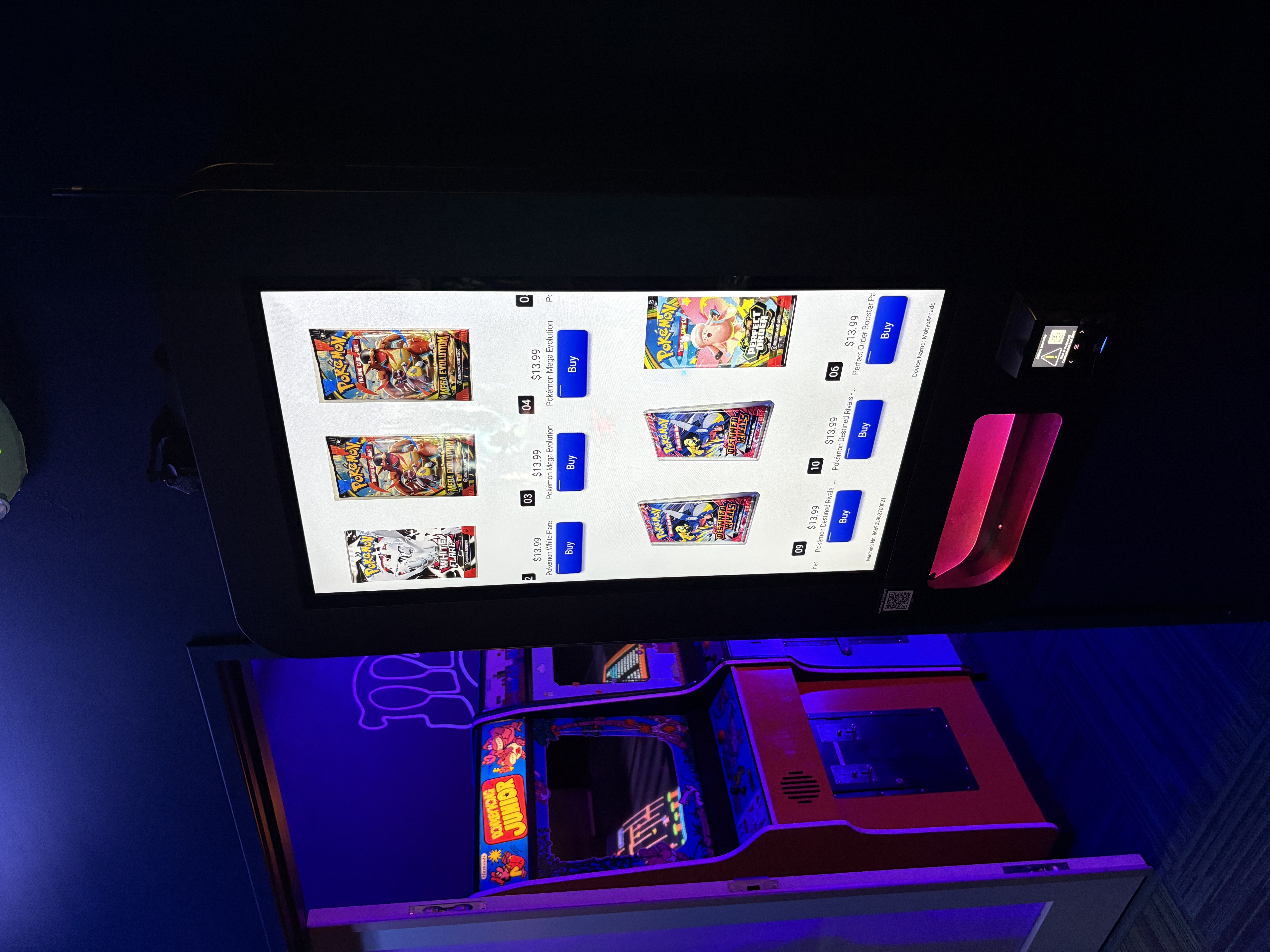 Collectible card machine in a local store