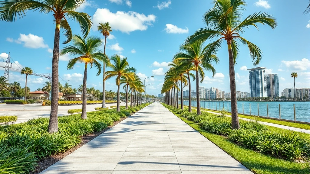 Concrete walkways projects in Miami FL showcasing modern designs and landscaping features