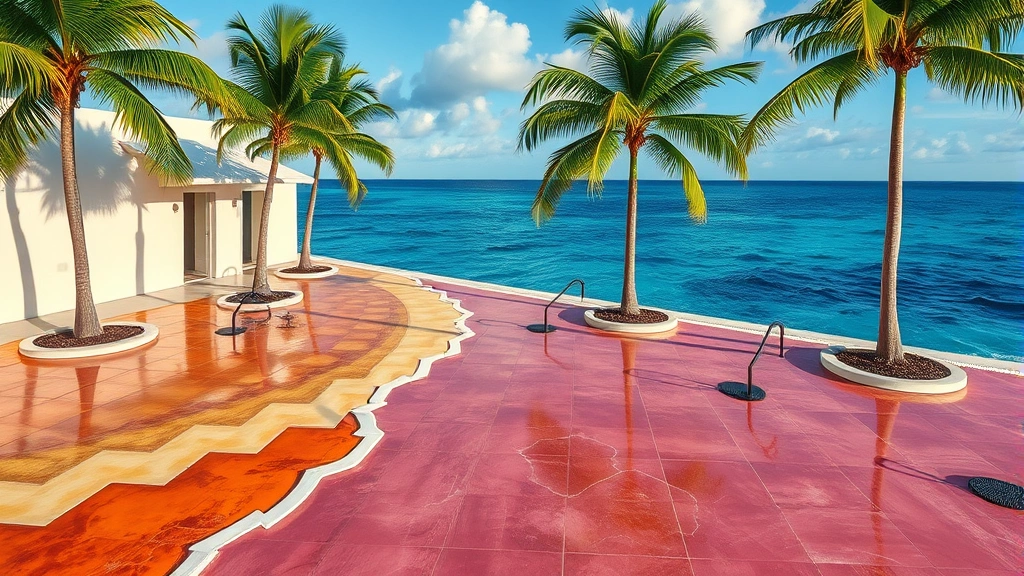 Painting and Concrete in North Miami Beach FL showcasing vibrant colors and textures on a modern building.
