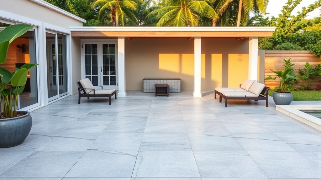 Concrete Patios projects in Miami FL showcasing elegant designs and outdoor living spaces