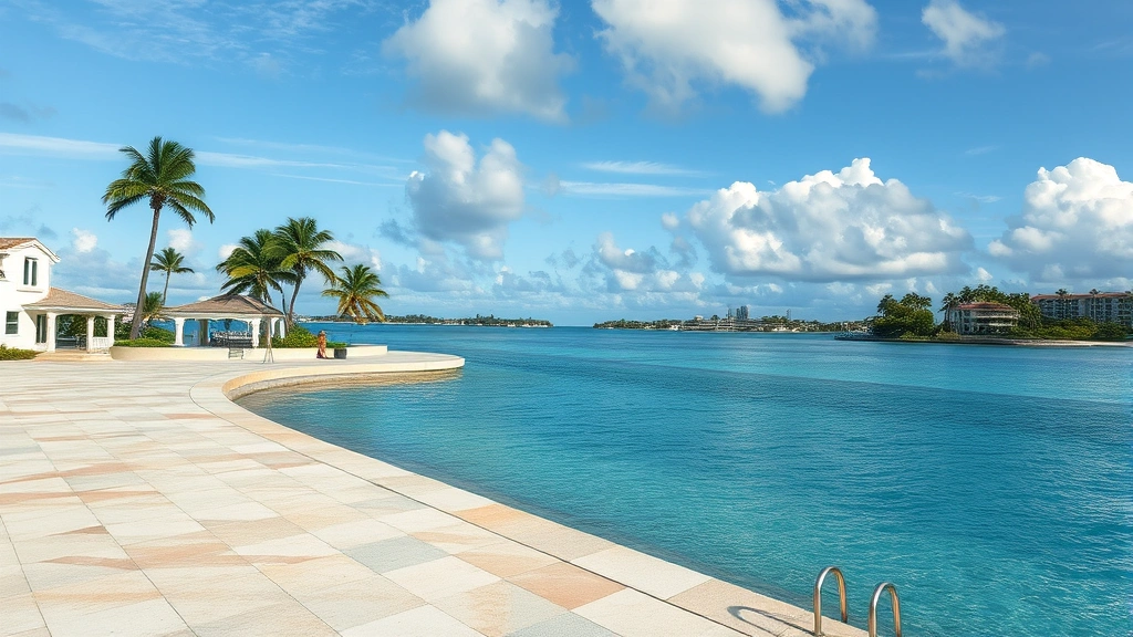 Painting and Concrete in Key Biscayne FL showcasing vibrant colors and textures on a residential building.