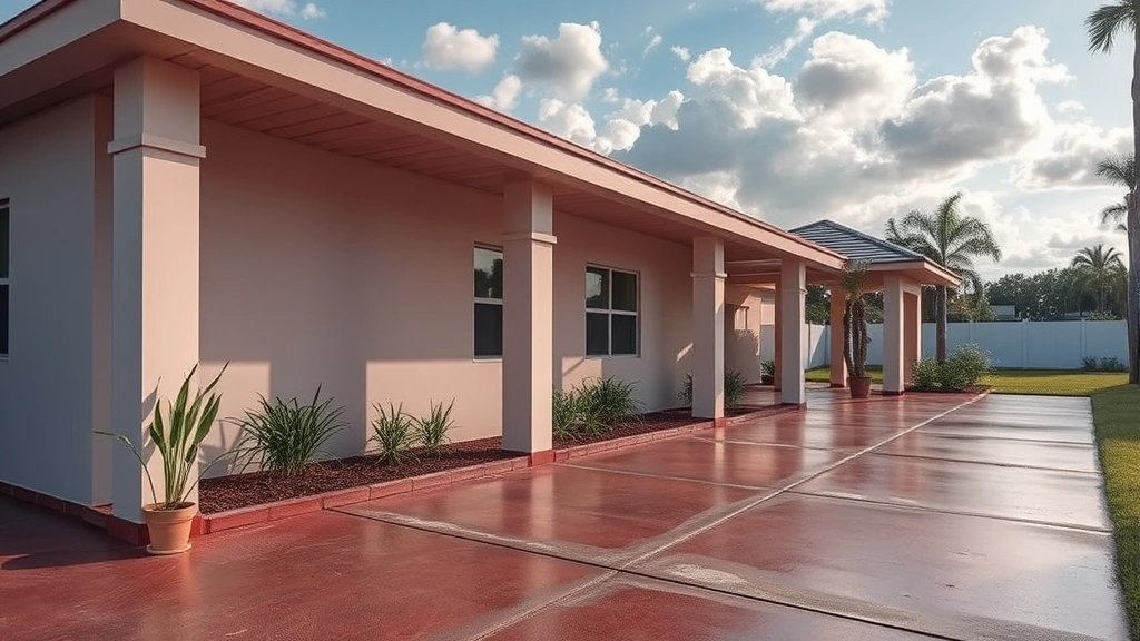 Painting and Concrete in Glenvar Heights FL showcasing a vibrant outdoor scene with fresh paint and concrete work.