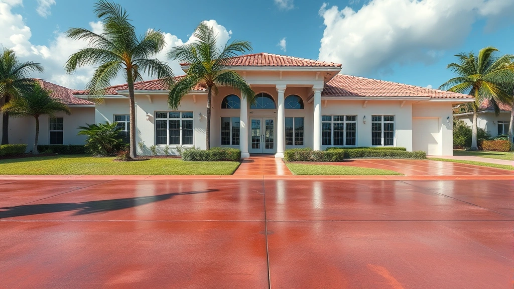 Painting And Concrete in Palmetto Bay FL showcasing vibrant colors and textures on a residential property.
