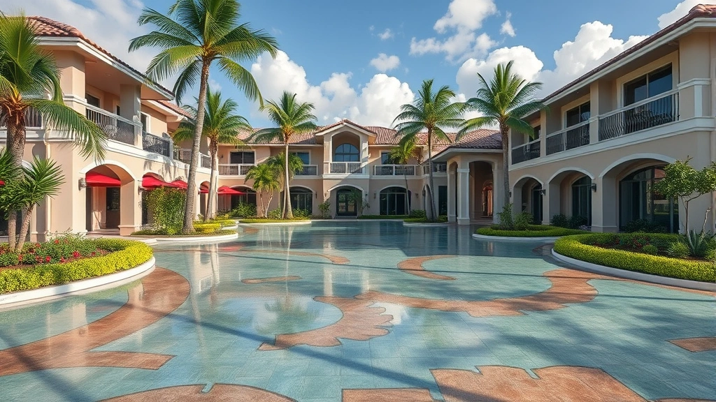 Painting and Concrete in North Bay Village FL on a sunny day with vibrant colors and clear skies.