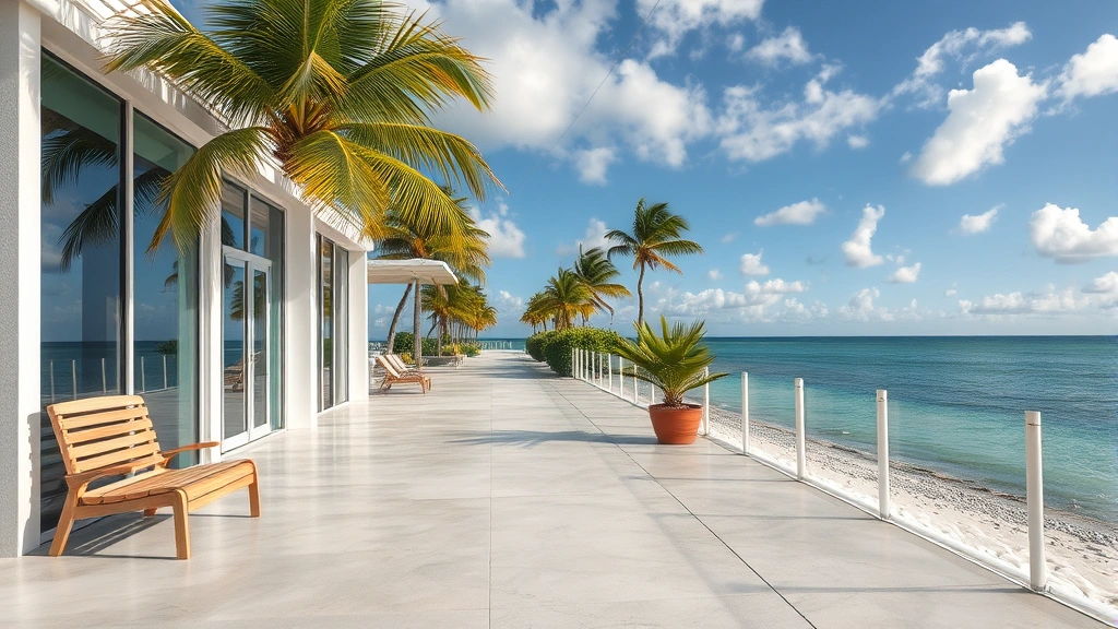 Painting and concrete work in Surfside, FL showcasing vibrant colors and textures.