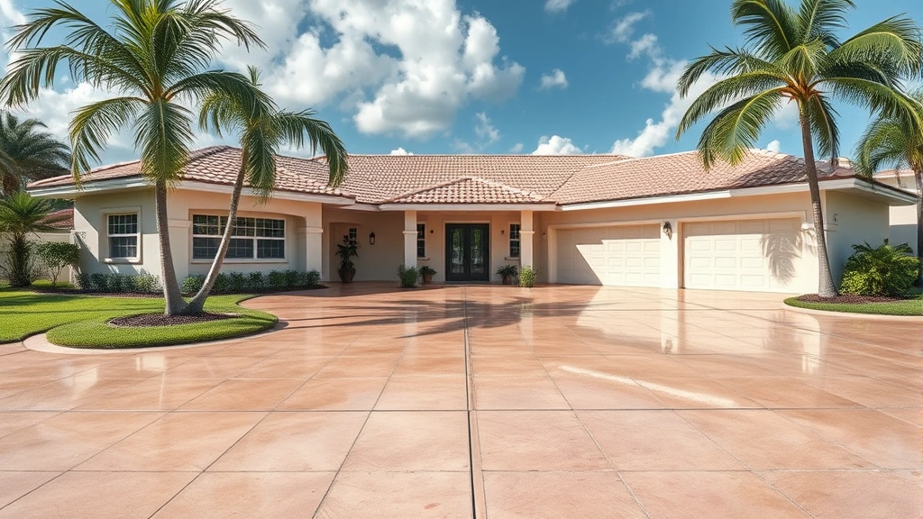 Painting and Concrete in Opa-locka FL showcasing vibrant colors and textures on a building exterior.
