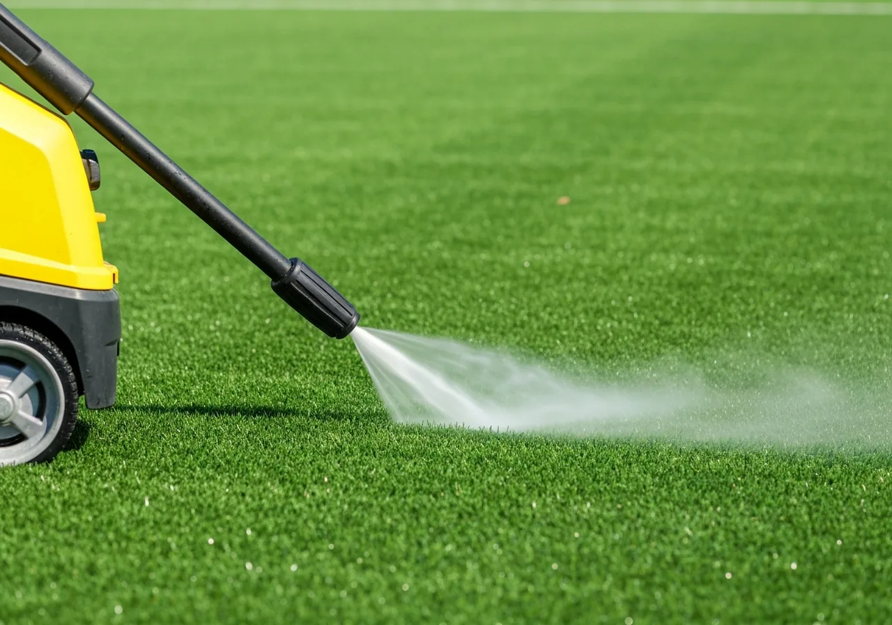 Deep turf cleaning service in El Paso — power brushing and extraction