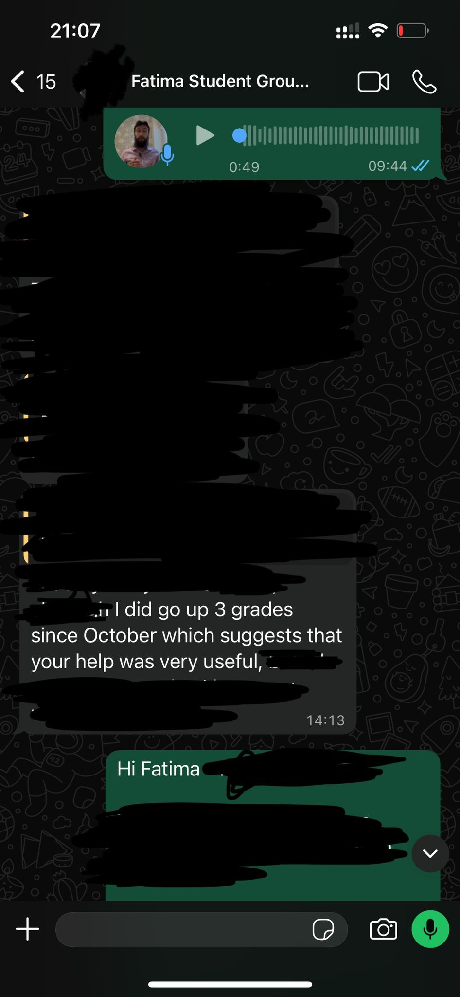 Student Written Testimonials