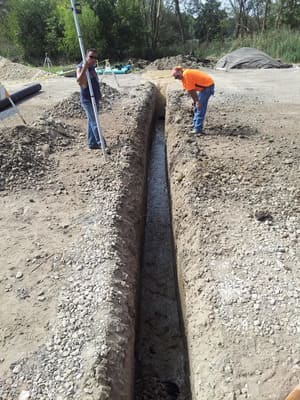 Field tile installation in Lasalle county