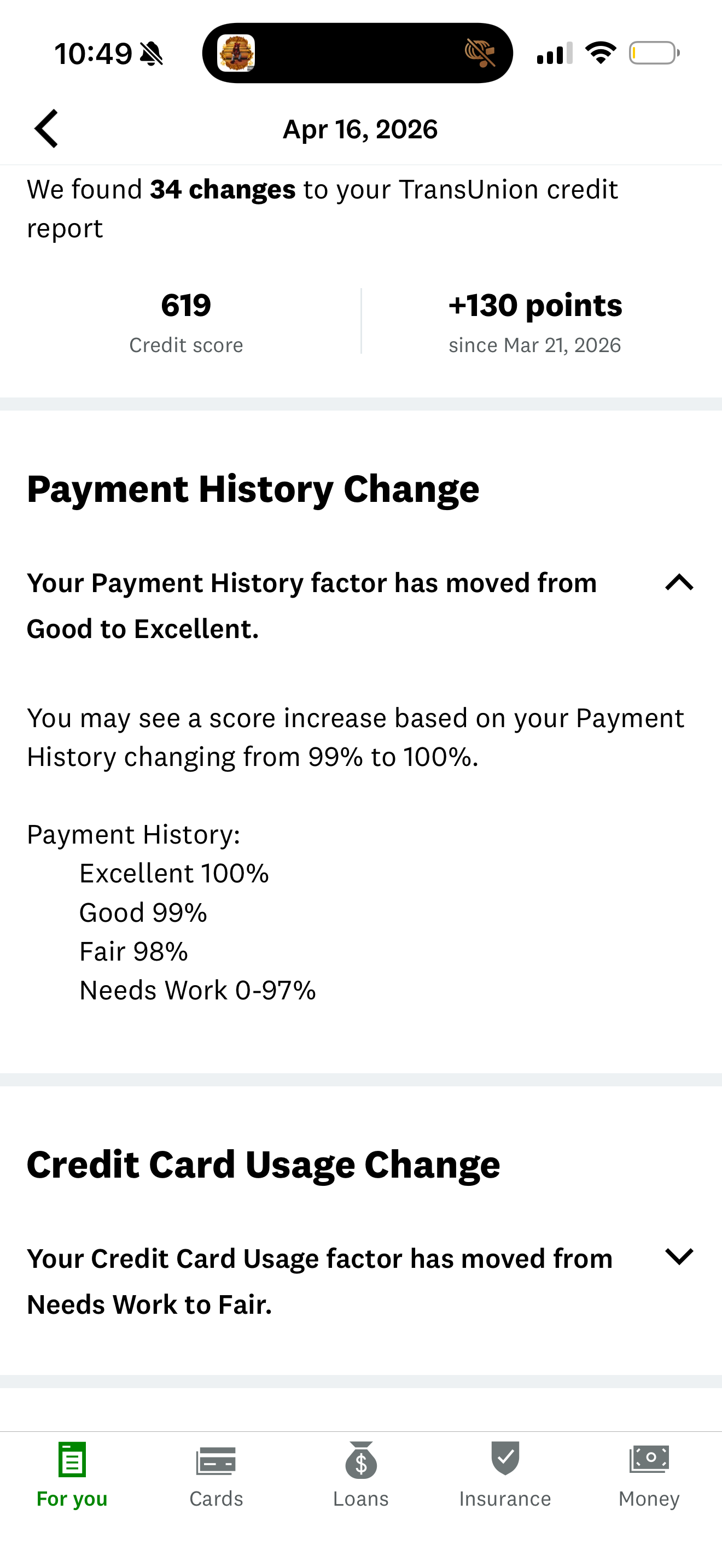 Credit Report Screenshot