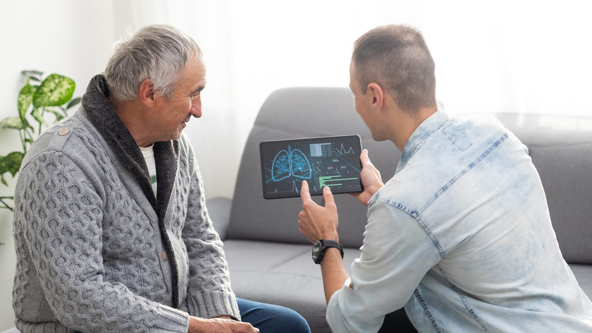 A person researching chiropractic information online