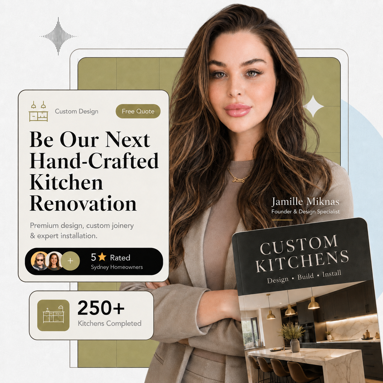 Vellmont Interiors custom kitchen renovation offer. Premium kitchen upgrades for Sydney homeowners.