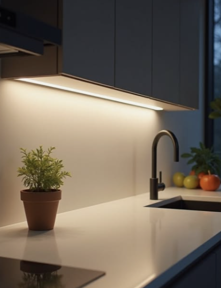 Concealed under-cabinet lighting upgrade