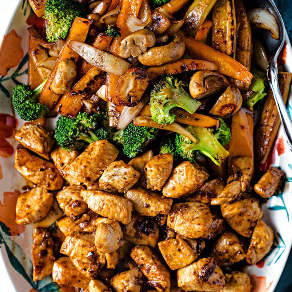 Hibachi catering spread
