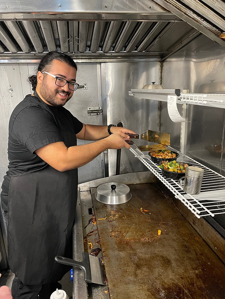 Bennett at the grill