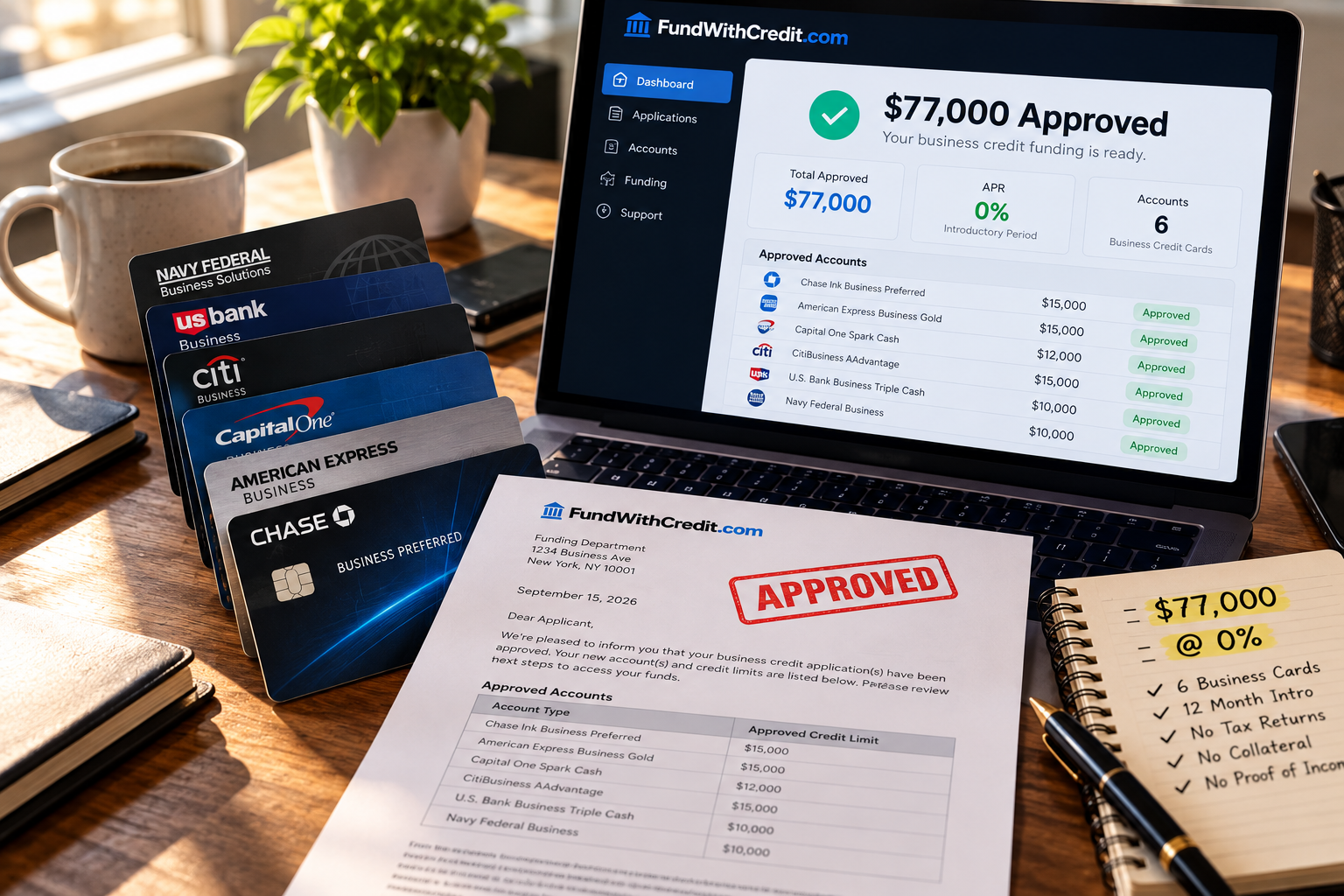 FundWithCredit business credit approvals