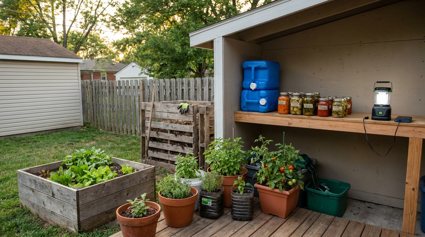 Small homesteading projects built gradually on a limited budget