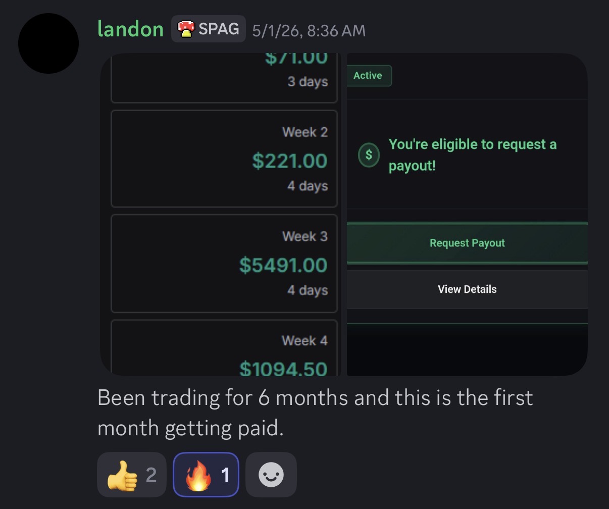 Payout proof from landon