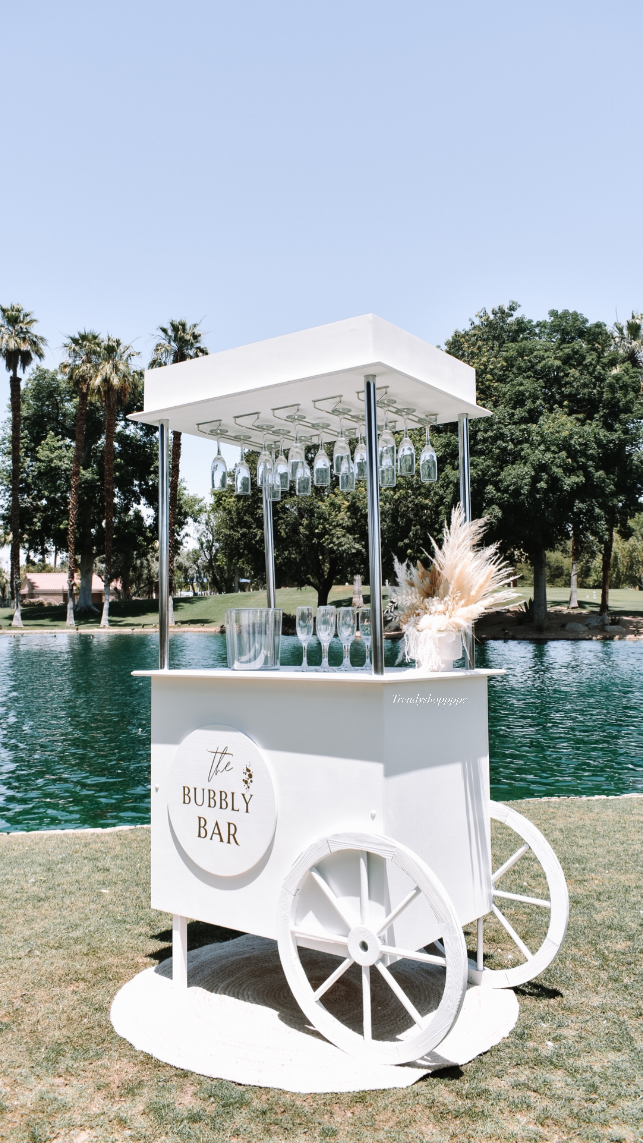 Bubbly Bar Cart - White