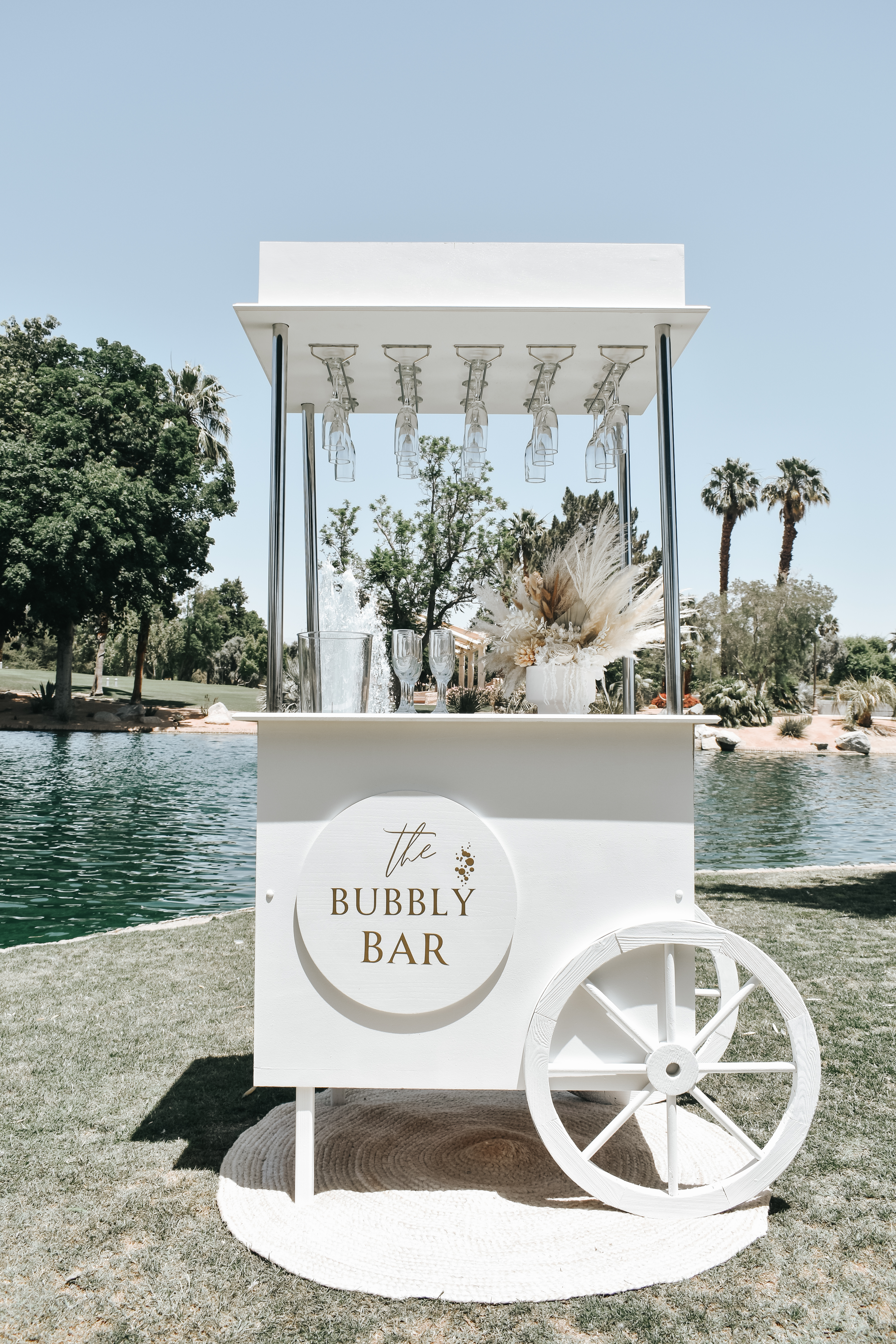 Bubbly Bar Cart - White