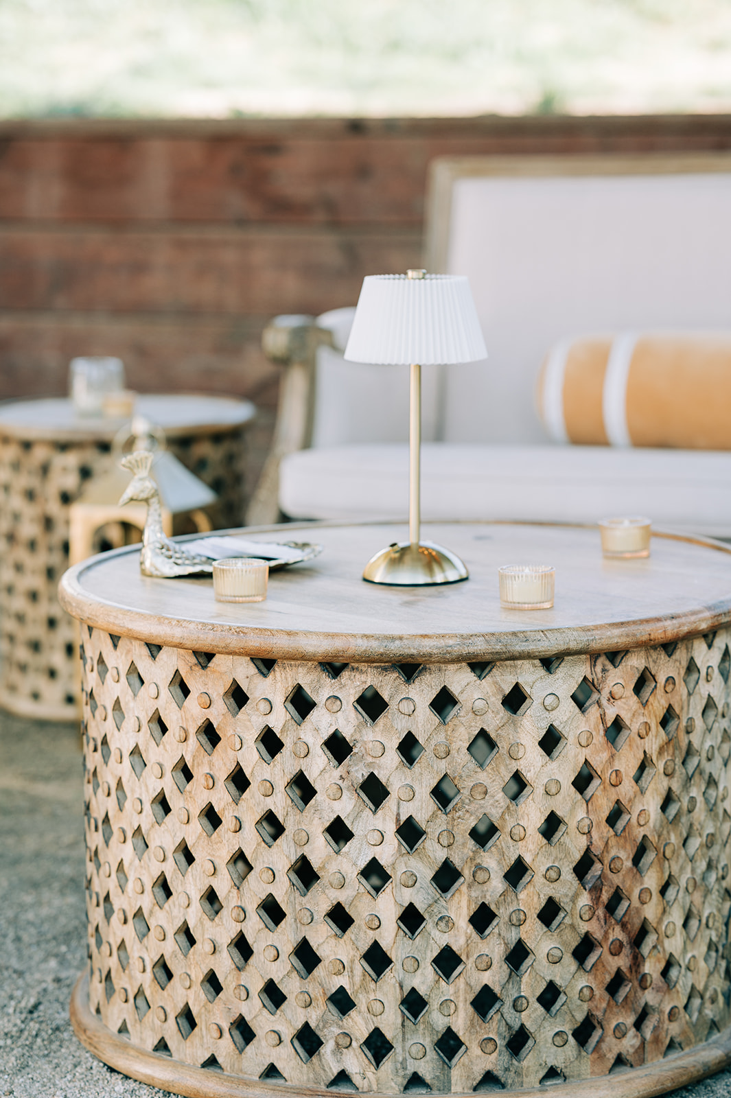 Luxury lounge seating setup with premium furniture at an event