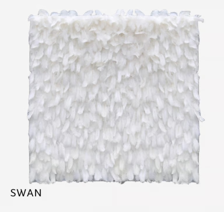 White ruffled fabric with layered texture