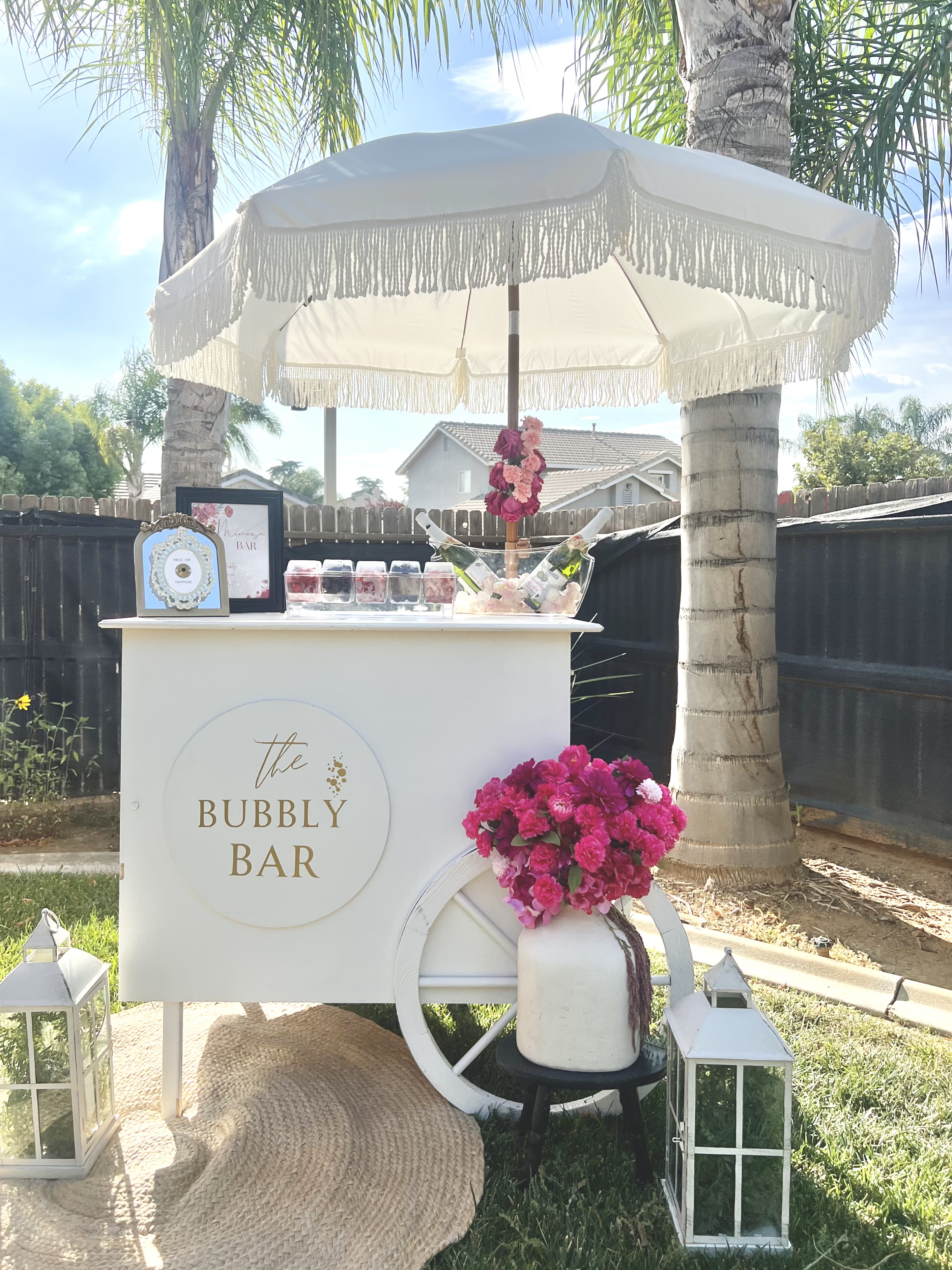 Bubbly Bar Cart - White